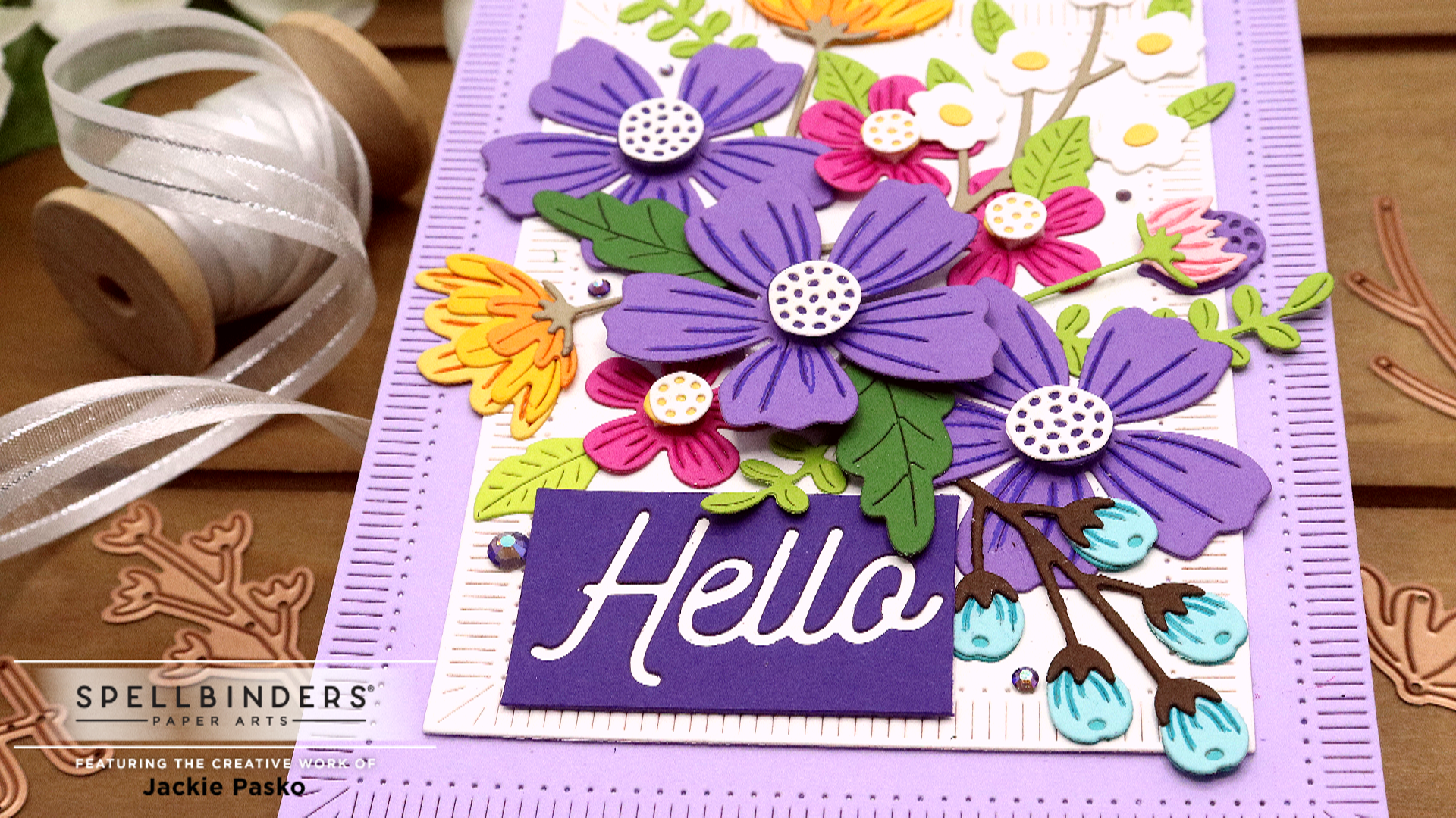 Periwinkle Card using Pantone&#39;s Color of the Year 2022 | Spellbinders Be  Bold Blooms – Jackie&#39;s Craft Table